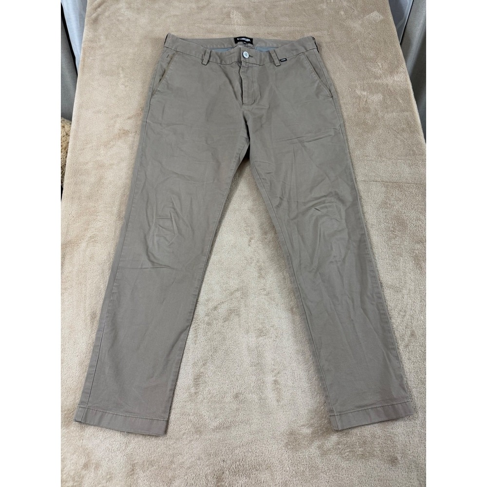 Linksoul Boardwalker Golf Chino‎ Pants Men's size 33 Khaki Tan Stretch  EUC
